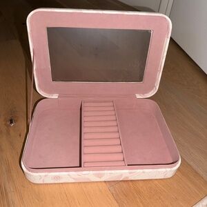 Pink Jewelry Box with Mirror